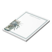 Dusty Blue Rozen Specialized Waterverf Mason Jar Notitieblok (Linkerzijde)