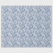 Dusty Blue Rozen Toile Pattern Cadeaupapier (Vlak)