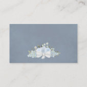 Dusty Blue Rozen Vrijgezellenfeest Registry QR-cod Informatiekaartje (Achterkant)