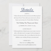 Dusty Blue Rozen Wedding Kaart (Achterkant)