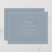 Dusty Blue RSVP (Voorkant / Achterkant)