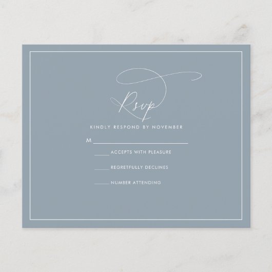 Dusty Blue RSVP (Voorkant)