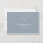 Dusty Blue RSVP CArd (Voorkant)