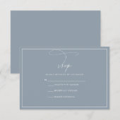 Dusty Blue RSVP CArd Kaartje (Voorkant / Achterkant)
