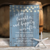 Dusty Blue Rustic Barn Wedding Rehearsal Dinner Kaart