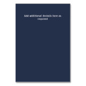 Dusty Blue Rustic Bloementafel Nummer Kaart (Achterkant)