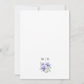 Dusty Blue Rustic Floral Wedding Save the Date Kaart (Achterkant)