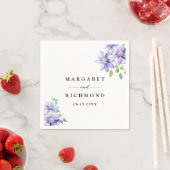 Dusty Blue Rustic Floral Wedding Servet (Insitu)