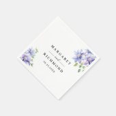 Dusty Blue Rustic Floral Wedding Servet (Hoek)