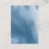 Dusty Blue rustieke bloemenbruiloft details recept Informatiekaartje (Achterkant)