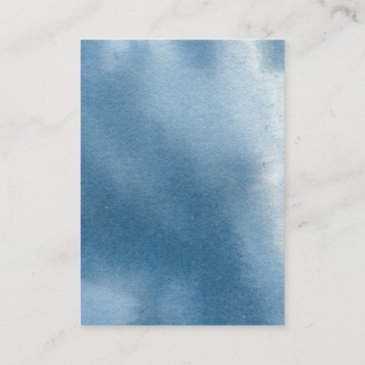 Dusty Blue rustieke bloemenbruiloft details recept Informatiekaartje (Achterkant)