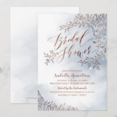 Dusty blue rustige vrijgezellenfeest voor florale  kaart (Voorkant / Achterkant)