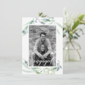 Dusty Blue Sage Green Botanicals Foto Save The Date (Staand voorkant)