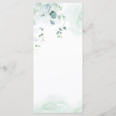 Dusty Blue Sage Green Eucalyptus Botanical Weddens Menu (Achterkant)