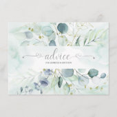 Dusty Blue Sage Green Eucalyptus Botanicals Advieskaart (Voorkant)