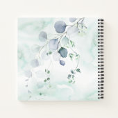 Dusty Blue Sage Green Eucalyptus Botanische Gast Notitieboek (Achterkant)