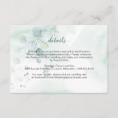 Dusty Blue & Sage Green Eucalyptus Enclosure-kaart Informatiekaartje (Voorkant)