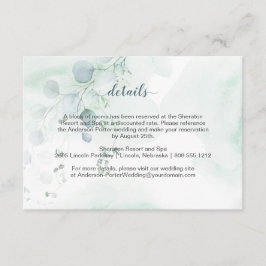 Dusty Blue & Sage Green Eucalyptus Enclosure-kaart Informatiekaartje