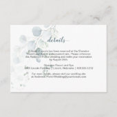 Dusty Blue & Sage Green Eucalyptus Enclosure-kaart Informatiekaartje (Voorkant)