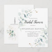 Dusty Blue Sage Green Eucalyptus Vrijgezellenfeest Briefkaart (Voorkant / Achterkant)