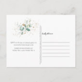 Dusty Blue Sage Green Eucalyptus Vrijgezellenfeest Briefkaart (Achterkant)