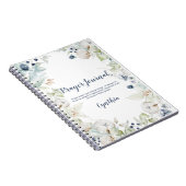 Dusty Blue Sage Green Floral Prayer Journal Notitieboek (Rechterzijde)