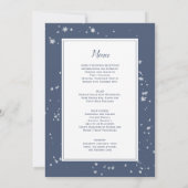 Dusty Blue Sage Green Floral Wedding w/Menu Kaart (Achterkant)