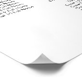 Dusty Blue Sage Green Winter Floral Seating Chart Poster (Hoek)