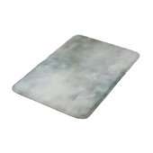 Dusty Blue Sage Groen Wit Waterverf Abstract Badmat (Gekanteld)