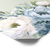 Dusty Blue Sage Groene Bruiloft Zitting Grafiek Poster (Hoek)