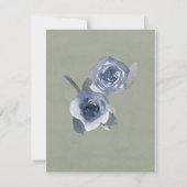 Dusty Blue Sage Peony Bridesmaids Luncheon Kaart (Achterkant)