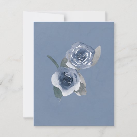 Dusty Blue Sage Peony Bridesmaids Luncheon Kaart (Achterkant)