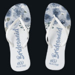 Dusty Blue Sage Waterverf Peony Bridesmaid Favor Teenslippers<br><div class="desc">Je zult van deze stoffige Blauwe en Sage groene waterverf pony bloemen houden met bladbladeren. Geweldig voor je trouwfeesten!</div>
