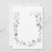 Dusty Blue Sage Wildflower Floral Wedding Kaart (Achterkant)