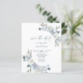 Dusty Blue Save the Date (Staand voorkant)