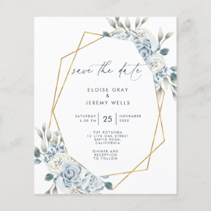 Dusty Blue Save the Date