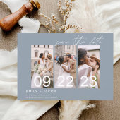 Dusty Blue Save the Date 3 Foto Elegant
