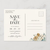 Dusty Blue Save the Date Briefkaart (Achterkant)