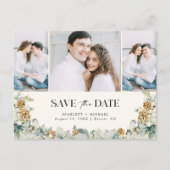 Dusty Blue Save the Date Briefkaart (Voorkant)