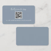 Dusty Blue Scan naar RSVP-kaarten Informatiekaartje (Voorkant / Achterkant)