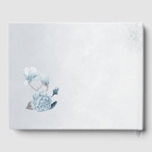 dusty blue schoppen bloemen romantisch gastenboek (Achterkant)