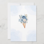 Dusty Blue Scooped Ice Cream Vrijgezellenfeest Kaart (Achterkant)