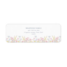 Dusty Blue Script Boho Wildflowers Wedding