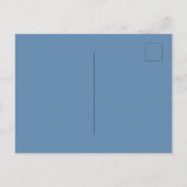 Dusty blue script bruiloft uitnodiging briefkaart (Achterkant)