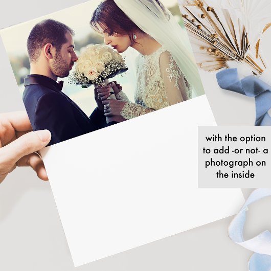 Dusty Blue Script Monogram, Waterverf bruiloft Th Bedankkaart