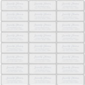 Dusty Blue script transparant retouradres label (Voorkant)