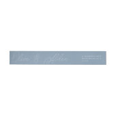 Dusty Blue Script Watermark Weddenschap Return Add (Individueel)