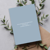 Dusty Blue Script Wedding RSVP QR Code Enclosure Informatiekaartje