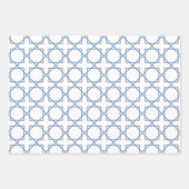 Dusty Blue Seamless Geometric Pattern Inpakpapier Vel (Voorkant)