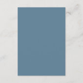 Dusty Blue Seashell Beach Bestemming Bruiloft Informatiekaartje (Achterkant)